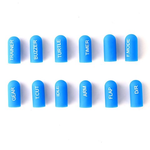 Labeled Silicon Switch Cover Set RadioMaster SHORT Blue Labeled Silicon Switch Cover Set RadioMaster SHORT Blue