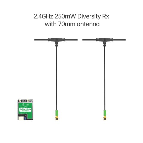 Receiver iFlight True Diversity ELRS 2.4G RX + 2 x 70mm Mini Antenna Receiver iFlight True Diversity ELRS 2.4G RX + 2 x 70mm Mini Antenna